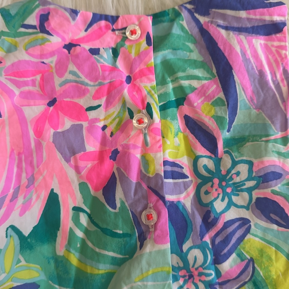Lilly Pulitzer Infant Cotton Shift Dress & Bloomers Floral Multicolor 12-18 MO - Picture 7 of 11